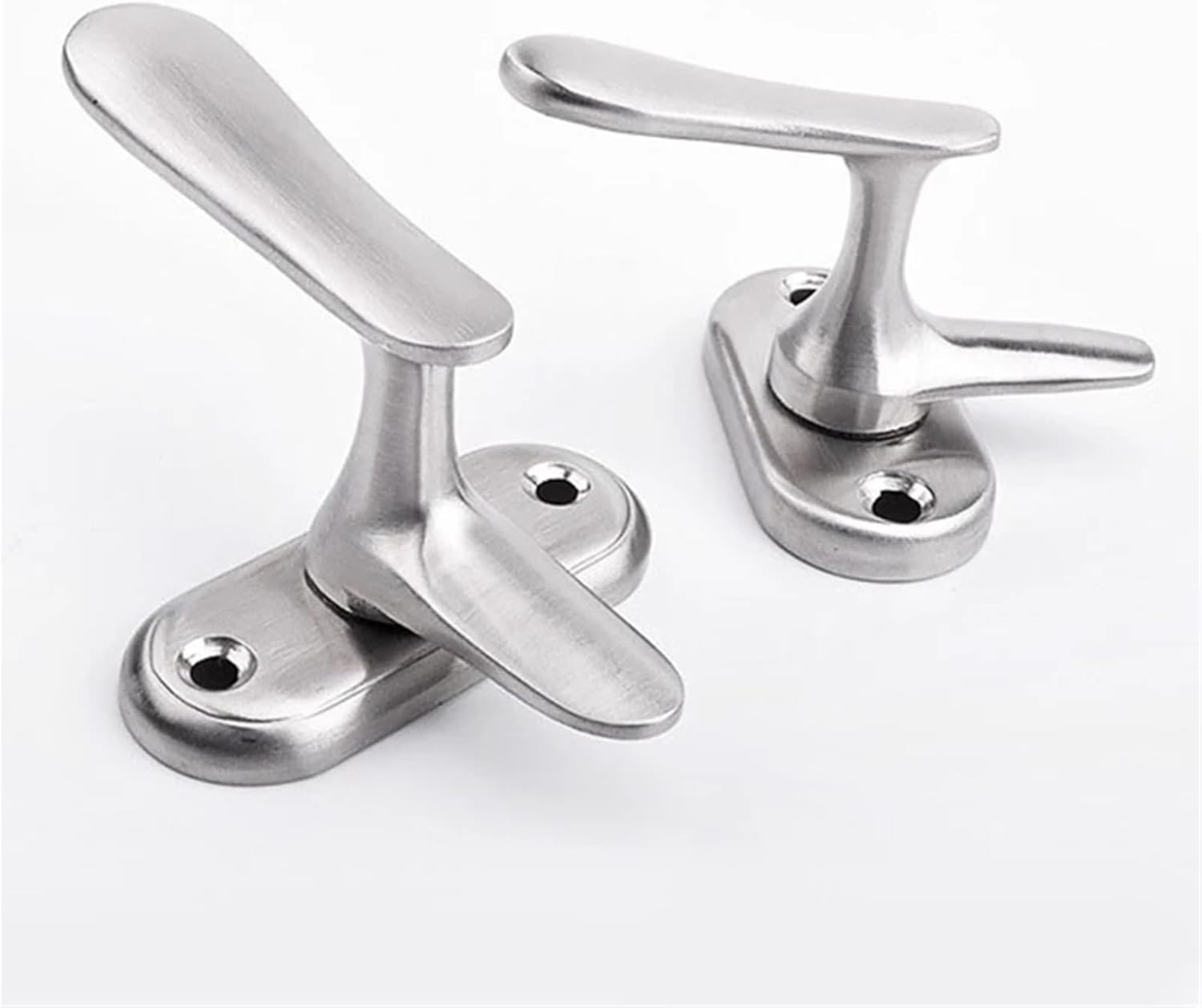 Window Sash Locks, 303 Stainless Steel Doors and Windows Latch Handle Silver Pack of 5 Multiple Sizes(S)