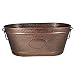 BREKX Copper Finish Galvanized Heavy-Duty Creighton Pebbled Beverage Party Tub - Large