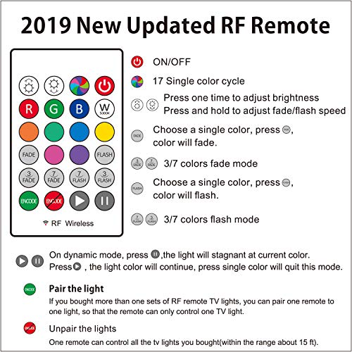 Tv Led Backlights Usb Led Strip Lighting For 60 65 Inches Behind Tv Monitor Sony Lg Samsung Hdtv Game Room Home Movie Theater Decor Lights, Color Changing Rf Remote Cover 4 Sides #TOP4