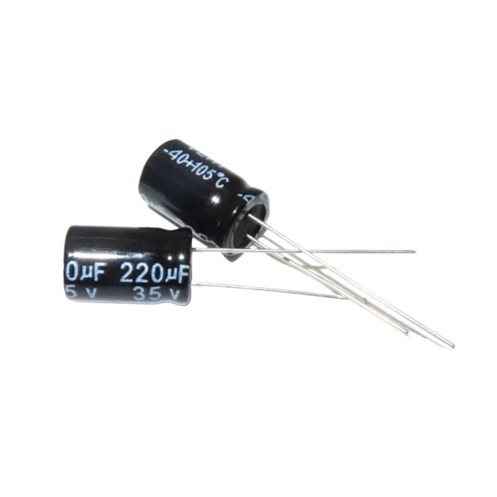 Condensateur électrolytique radial 35V 220uF 8x12mm pour circuit imprimé DIY