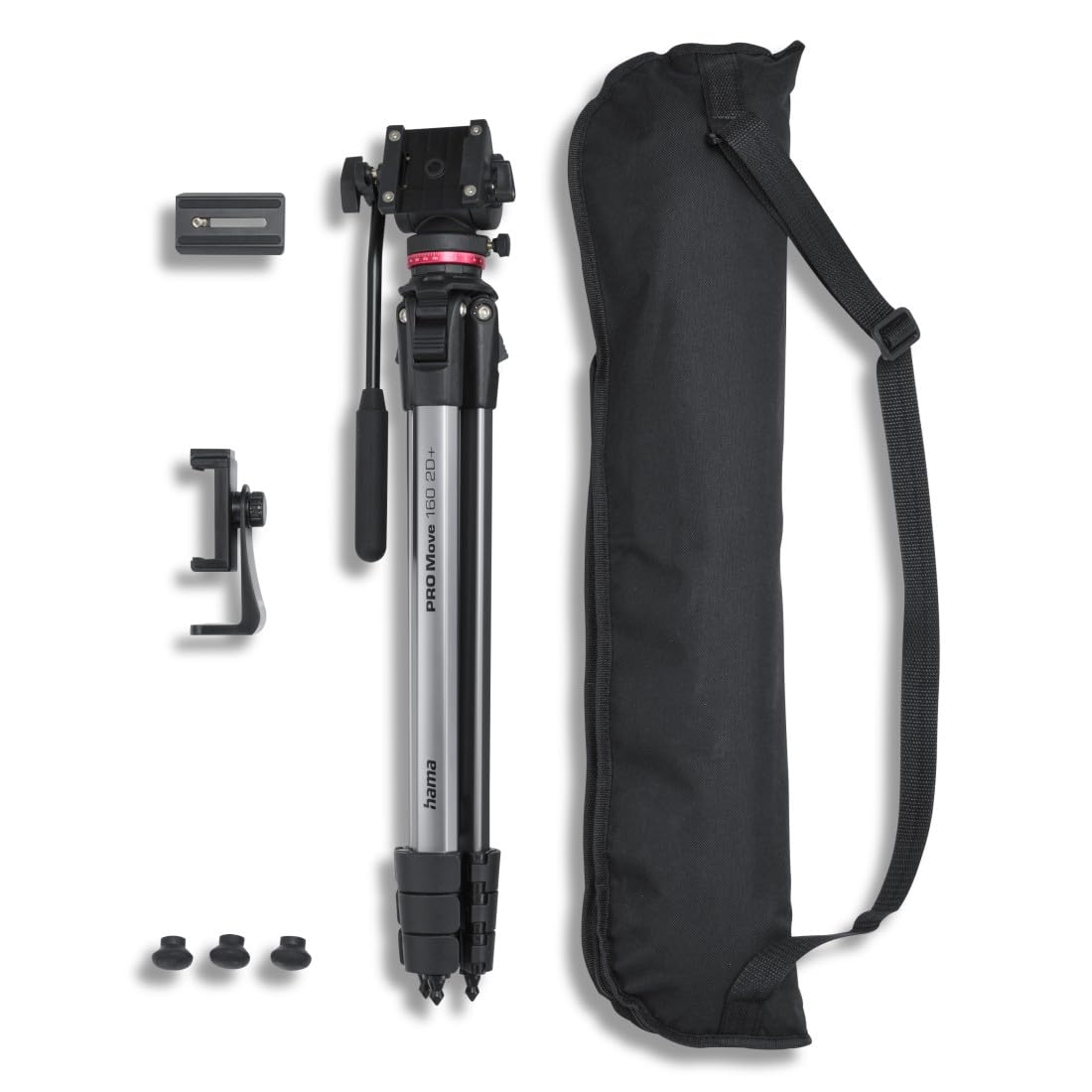 Hama Statyw Pro Move 160 2D+, stojak wideo do Ph.P. i Tel., 160 cm