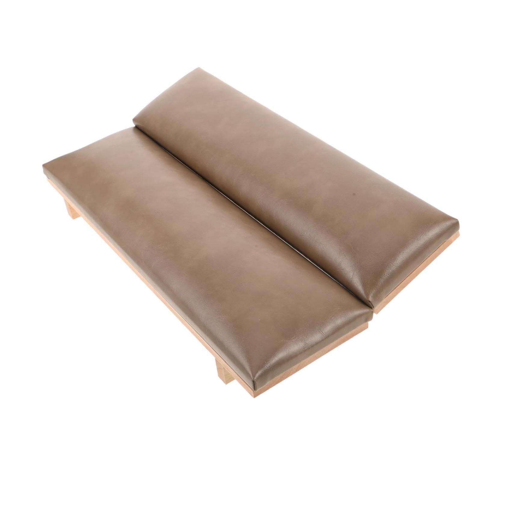 Cojín para Reposamanos con Uñas Pu Madera 40x10x9 Cm | Salón de Uñas y Espacio Profesional, Soporte Estable y Cómodo, Fácil de Limpiar