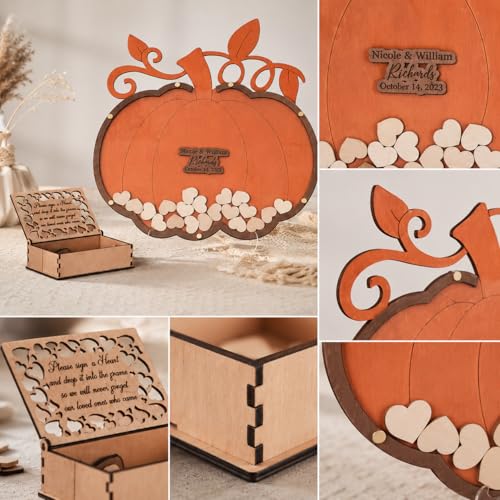 Guest book de madera artesanal y elegante para bodas y aniversarios 3