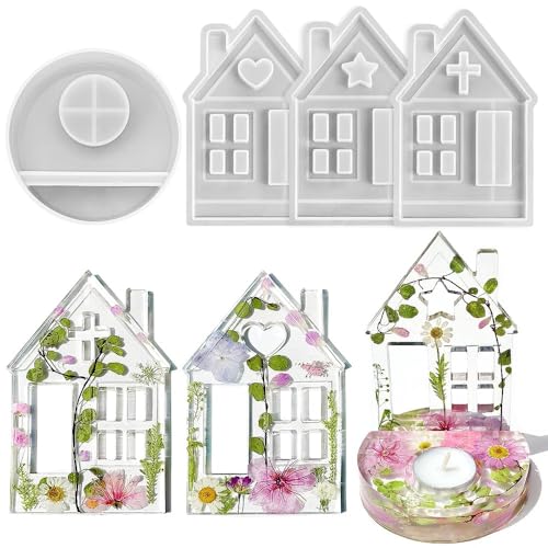 Stampo In Silicone A Forma Di Casetta Con Finestra – 10 Pezzi, Per Gesso, Resina, Cera E Cioccolato, Fai Da Te