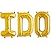 AnnoDeel 40" I DO Gold Foil Balloons - Love Balloons Huge Wedding Party Supplies Love Letters Balloons Gold Balloon Big