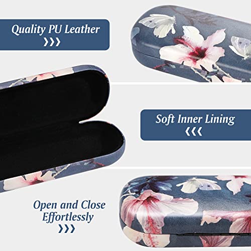 Moko Hard Glasses Case, Sunglasses Case Eyeglass Case, Flowers Butterfly #TOP4