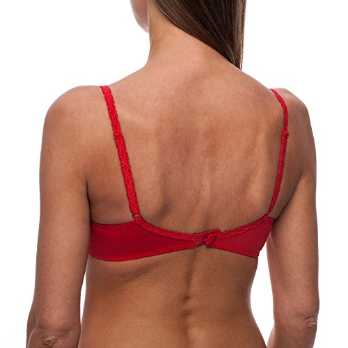 Frugue Underwire Comfort Minimizer Unlined Bra Red Us 36 Ddd/E #TOP2