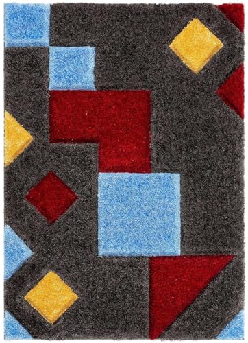 Image of Solid Fluffy Rugs and Carpet for Hall and Drawing Room 5x7 Feet M-17