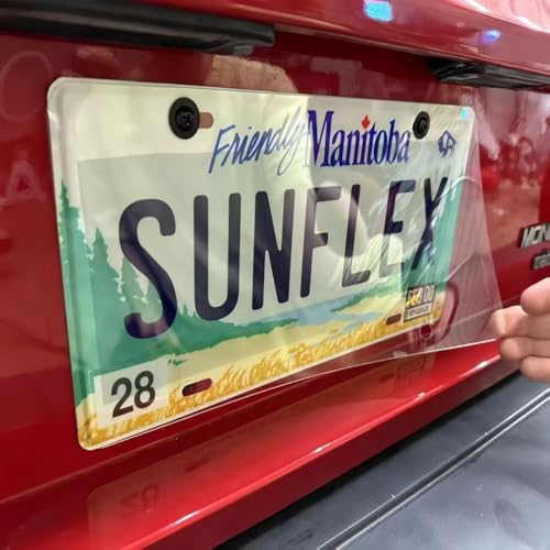 Advanced Privacy License Plate Cover – 3-in-1 Design Privacy Protective Frames &Anti- Glare, Waterproof & UV Resistant,Transparent Tag Guard for All-Weather Protection, (1 Piece) Easy to Install