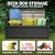 EconoHome 3 Seat Outdoor Storage Bench with Rain Cover - 90 Gallon Capacity - Weatherproof Resin Bench for Patio, Porch, Garden, Yard, Pool Area - Furniture for Pool Accessories, Gardening Tools