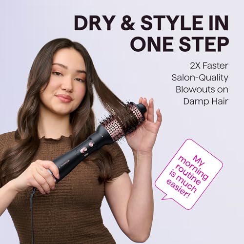 Image of Wavytalk Hair Dryer Brush Set, Air Sculpt 4-in-1 Hot Air Brush Set | Blowout Brush Styler for Salon Blowouts, Volumizing, and Straightening, Sleek Frizz-Free for Every Hair Type, Black