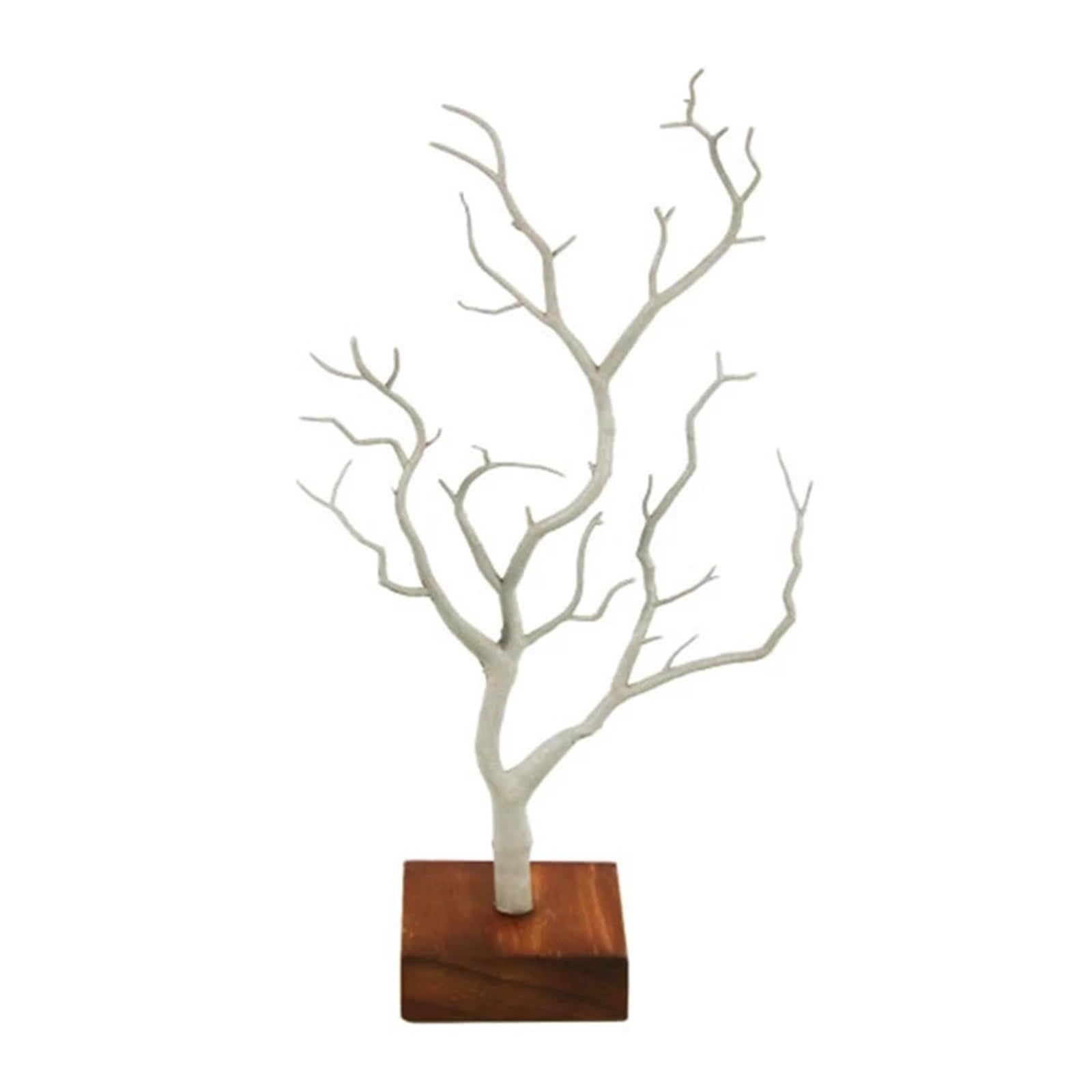 Zymjzbetic Jewellery Tree Jewelry Stand Tree Small Holder Necklace Rack Display Tower with Wooden Base for Earring Dropship