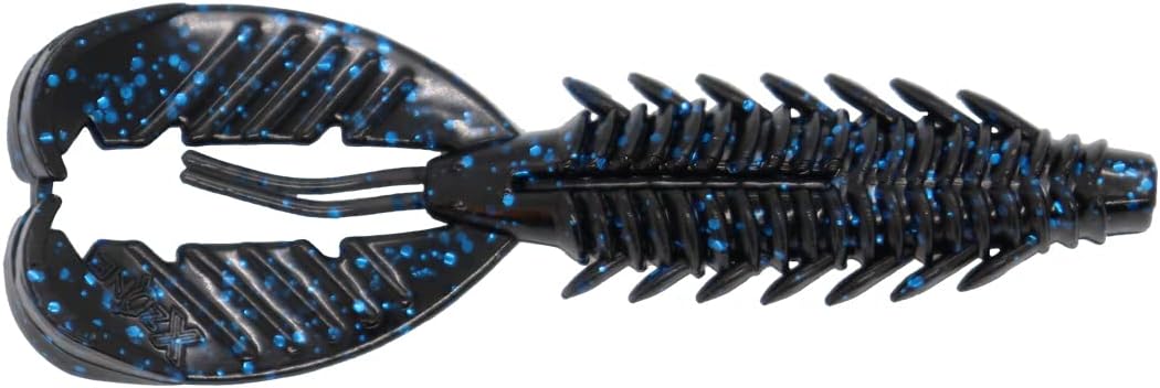 X Zone 3.5" Adrenaline Craw Jr. | Crawfish Lures for Bass, Trout, and More, Classic Aggressive Crayfish Lure Designed by Tournament Winner Brandon Palaniuk (7 Pack)