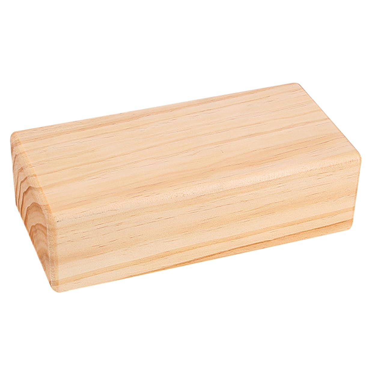 Abaodam Yoga Block Holz Rutschfester Druckfester Yogaklotz für Yoga Tanz und Tägliche Übungen Leicht und Langlebig für Hellgelb