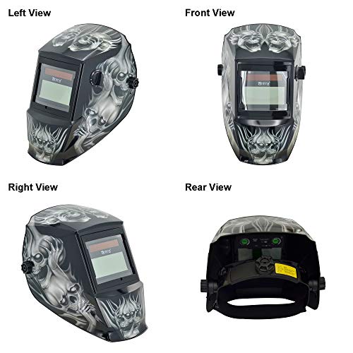 Antra True Color Wide Shade Range 4/5-13 Auto Darkening Welding Helmet AH6-260-6218 Engineered for TIG MIG/MAG MMA Plasma Grinding, Solar-Lithium Dual Power, 6+1 Extra Lens Covers