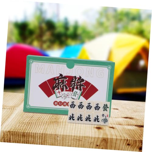Mini Mahjong portátil para viaje y uso en dormitorio miniatura 4
