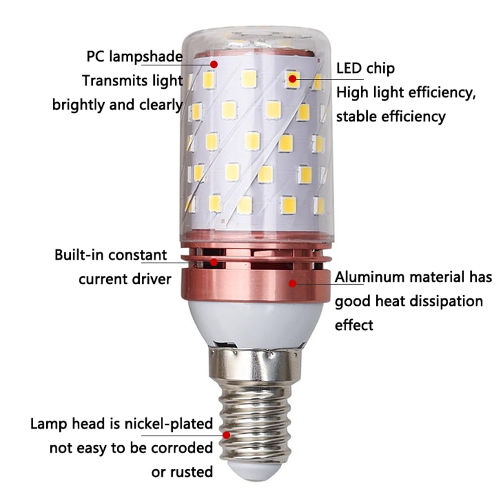 Paquete de 10 Bombillas Led de Maíz E27, Natural 4000 K 1600 Lm, Bombilla de Rosca E27 de 16 W Equivalente a Bombillas Incandescentes de 100 W, No Regulable, sin Parpadeo, Bombillas Led/Whit
