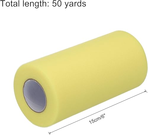 Miniatura 10 de MECCANIXITY Rollo de cinta de tul de 6 pulgadas, 100 yardas, tela de red pastel para envolver regalos, Navidad, boda, manualidades, manualidades,