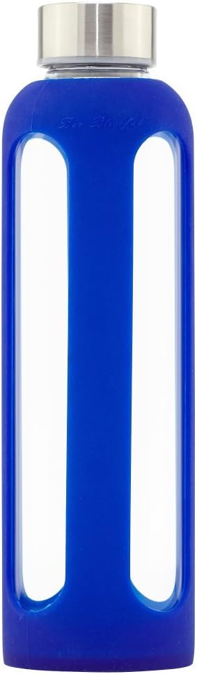 Bee Blissful Glass Water Drinking Bottle - 100% BPA Free and Recyclable 500ml