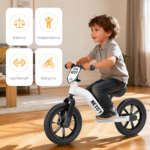 Image of WETIFY Balance Bike 2 Year Old, 2-5 Year Old Toddler Balance Bike, No Pedal Bikes with Adjustable Handlebar & Seat, 2 3 4 5 Year Old Boyds Girls Birthday Gifts Toys