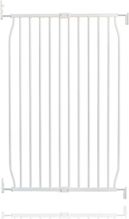 Safetots Extra Tall Eco Screw Fit Baby Gate, White, 70cm - 80cm, Extra Tall Gate 100cm in Height, Stair Gate for Baby, Screw Fitted Safety Gate, Easy Installation