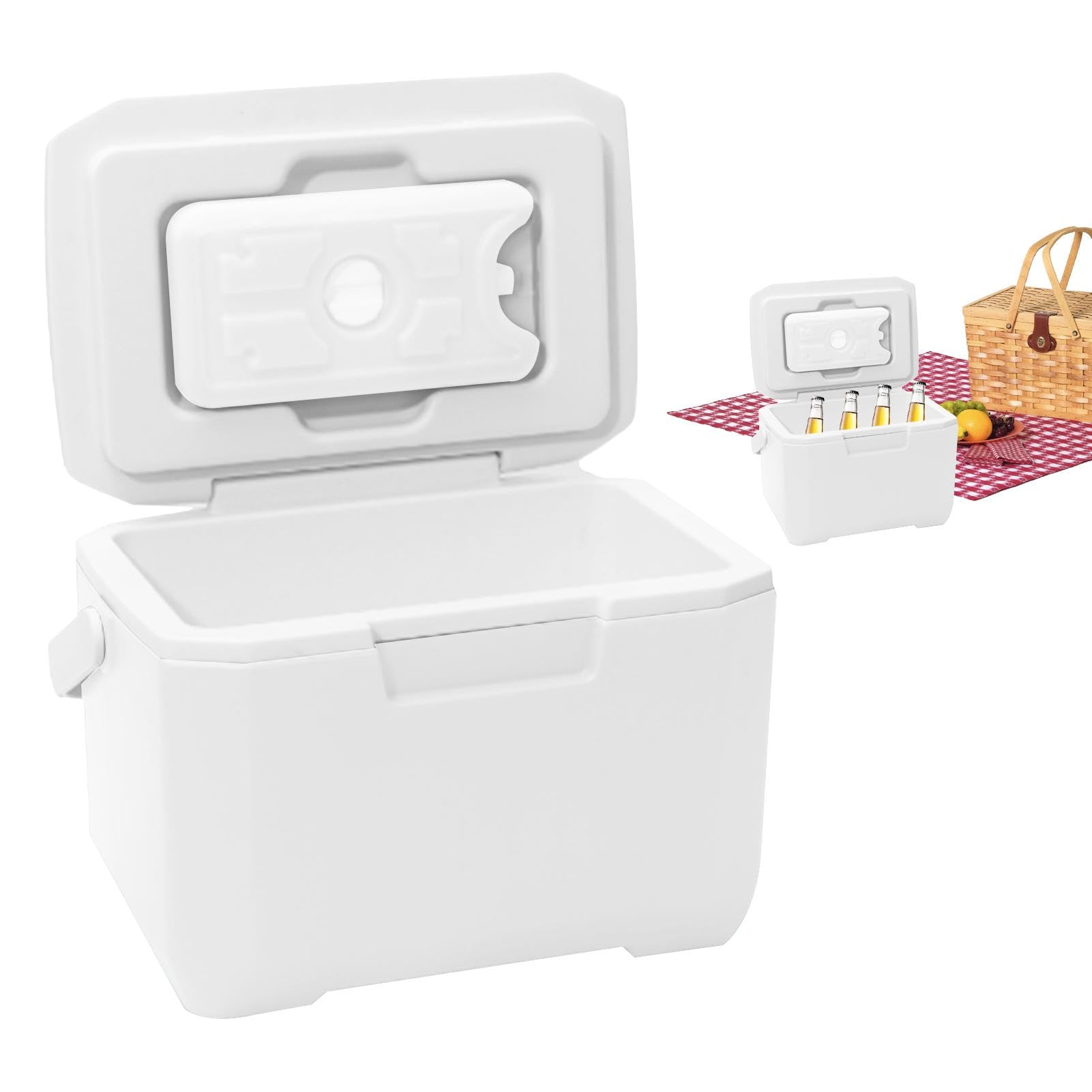 Enfriador Duro Pequeño - Contenedor Aislado para Enfriador Exterior con Retención De Hielo | Caja De Refrigeración De 6 litros, Contenedor Aislado Más Fresco con Retención De Hielo para Playa