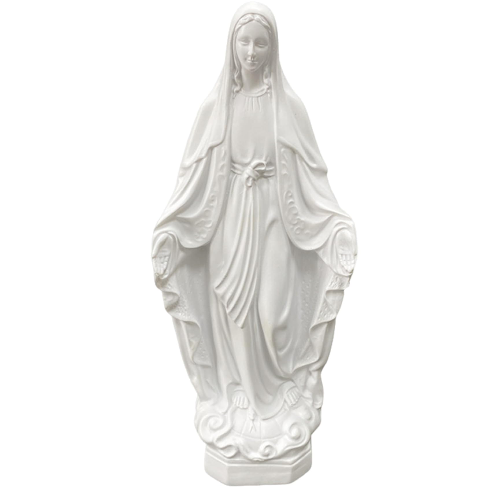 Xoeryoy Virgin Mary Statue Lifelike 12" Mother Mary Statue Resin Standing, Symbol of Peace for Home, Suitable for Baptisms and Religious Holidays Home Hallway Decor, Style 2