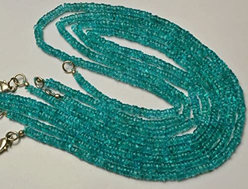 Apatite naturelle facettée de qualité supérieure pour collier délicat en pierres