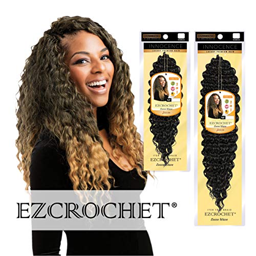Innocence EZCROCHET (World's First Itch-Free Crochet Hair) Pre-Stretched & Pre-separated | Natural Texture Ombre Color Crochet Hair (12" Loose Wave, 1)