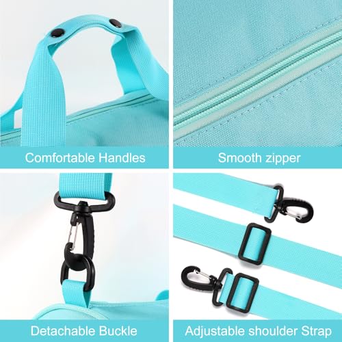 Image of Dance Ballet Bag for Girls Sport Gym Duffle Bags Overnight Travel Bags Fun Dance Workout Duffel Bag Toddler Cute Bag for Dancers, Girls, Teens, Student Athletes (Bule)