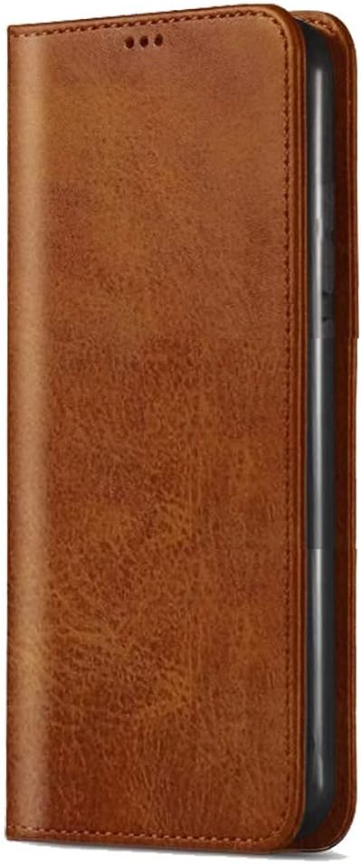 Perfect Fitting Leather Premium Flip Cover Compatible with Samsung Galaxy S7 Edge (Brown)