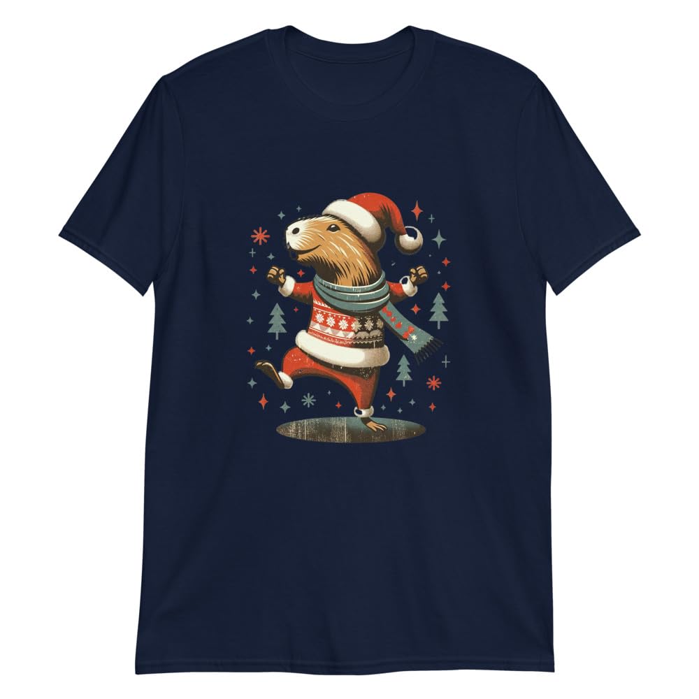 T-shirt Capybara de Noël coupe ample unisexe XL pour éviter les pulls trop chauds
