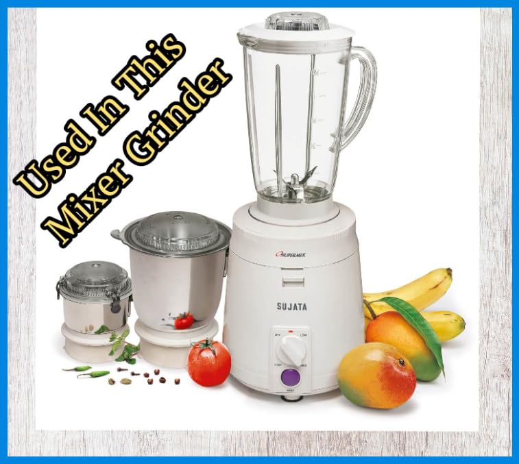 Image of Fancy Bullet MG & JMG Chutney Jar /Grinders Transparent Heavy Quality Jar & Suitable For Sujata A Compatible Powermatic, Dynamix, Supermix, Multimix & Frootmix - Heavy-Duty Mixer Jar [350 ml]