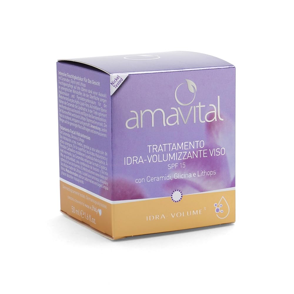 Amavital Idra-Volume3 Trattamento Idra-Volumizzante Crema Viso Spf 15, 50ml