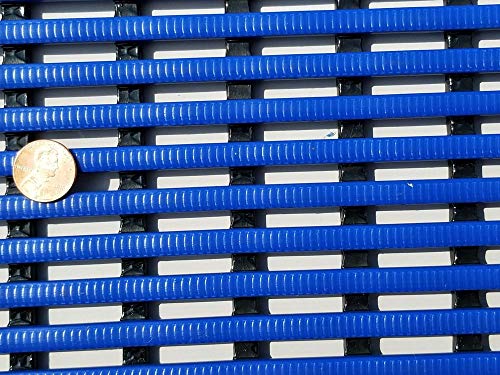 Vingrate Mat Wet Area Floor Matting For Swimming Pool Shower/Locker Room Bathroom Sauna Spa 4-Way Water Drain Indoor/Outdoor Use 3/8" Thick Non-Slip Comfortable On Barefoot (2' X 3', Blue) #TOP2