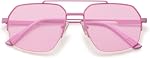 SOJOS Trendy Aviator Sunglasses Mens Womens Retro Double Bridge Metal Frame Semi-Rimless Shades Lunettes de Soleil SJ1191