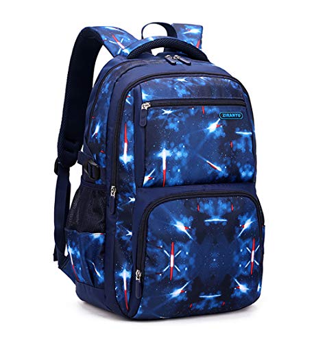 Bansusu Space-Print Boys School-Bag Backpack Middle School Elementary Bookbag Rucksack