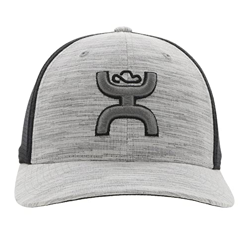 Image of HOOEY Ash Flexfit Fitted Hat - Mid Profile 6-Panel Stretch Fit Everyday Casual Comfort Fitted Cap for Men and Women