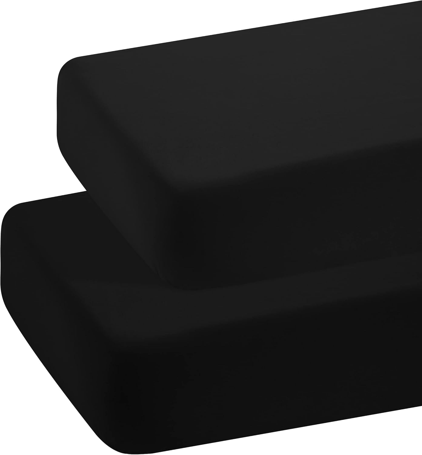 BEDSUM Microfiber 2 Pack Toddler Fitted Crib Sheets, Super Soft and Cozy Baby Sheets for Standard Crib and Toddler Mattresses, 28×52 Inches, Black BEDSUM Microfiber 2 Pack Toddler Fitted Crib Sheets, Super Soft and Cozy Baby Sheets for Standard Crib and Toddler Mattresses, 28×52 Inches, Black