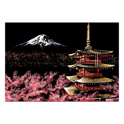 Genérico Kratzpapier, leichtes Gewicht, Schwarz, Notizblock, Sehenswürdigkeiten der Stadt, Kinder, Basteln, Zeichenbrett, Zeichenpads, vielseitig einsetzbar, für den Innen- und Außenbereich, stabil