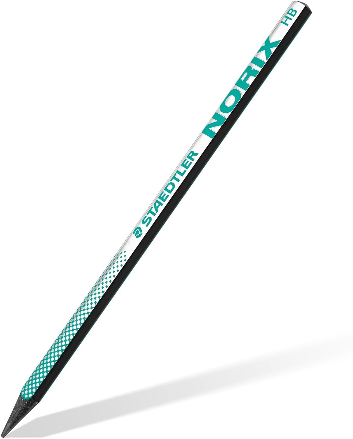 STAEDTLER Norix 186 Colouring Pencils and 181 Pencil Set, Made from Upcycled Wood, Unique Shape, 12 Colouring Pencils in Assorted Colours, 2 HB Pencils, Eraser and Single Sharpener Box, Green