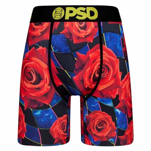 PSD Men's Boxer Briefs - Floral Racer, 7 Inch Inseam, Moisture-Wicking, 4-Way Stretch, Boxer Briefs for Men, 2X-Large2