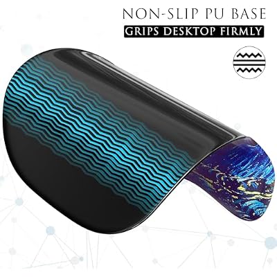 MROCO Ergonomic Mouse Pad with Wrist Support Gel, Comfortable Computer Mouse Pad for Laptop, Pain Relief Mousepad for Office & Home, 9.4 x 8.1 in, Black Flower