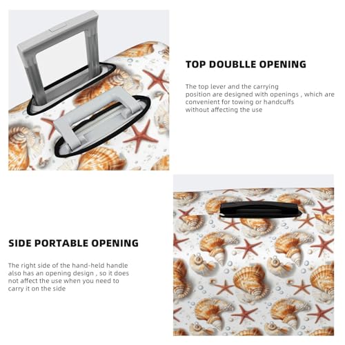 Luggage Cover Protector - Cute Starfish Conch Print Suitcase Covers for Luggage Fit 25-28 Inch Suitcase4