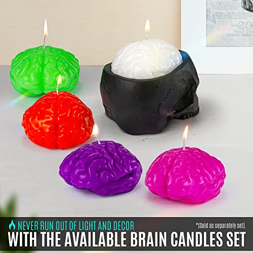 Gavia Skull Candle Holder - Skull Planter Pot - Gothic Decor - Skull Decor - Skull Bleeding Candles - Gothic Candle Holder - Spooky Candle Holder - Gothic Home Decor - Spooky Gifts - Goth Room Decor #TOP5