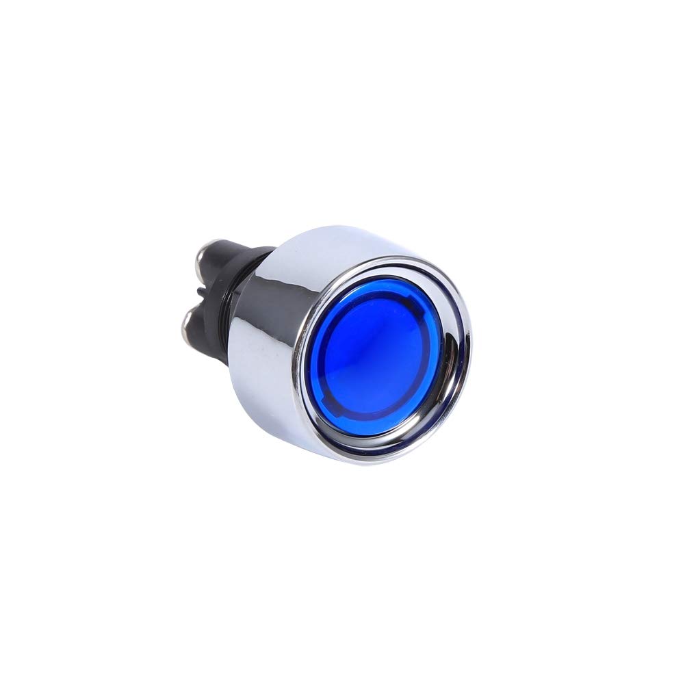 Pulsante di Avviamento Auto 12V, Bottone Avviamento Engine Start Button 19 Mm Pulsante di Avviamento del Motore Interruttore a Chiave a LED Impermeabile