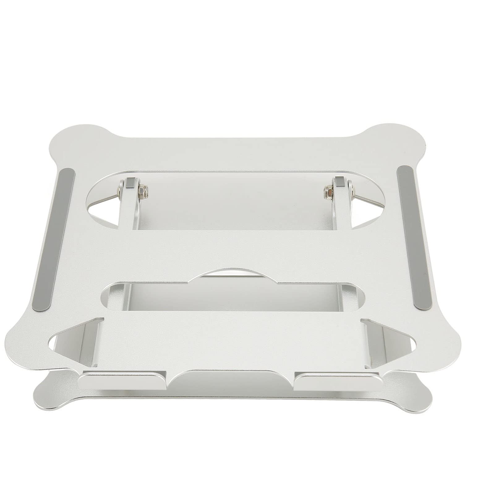 Supporto Per Laptop Portatile Argento, Angolo Regolabile, Design Pieghevole, Supporto di Raffreddamento in Lega di Alluminio con Cuscinetti in Silicone, Supporto Sollevabile Retrattile da Tavol