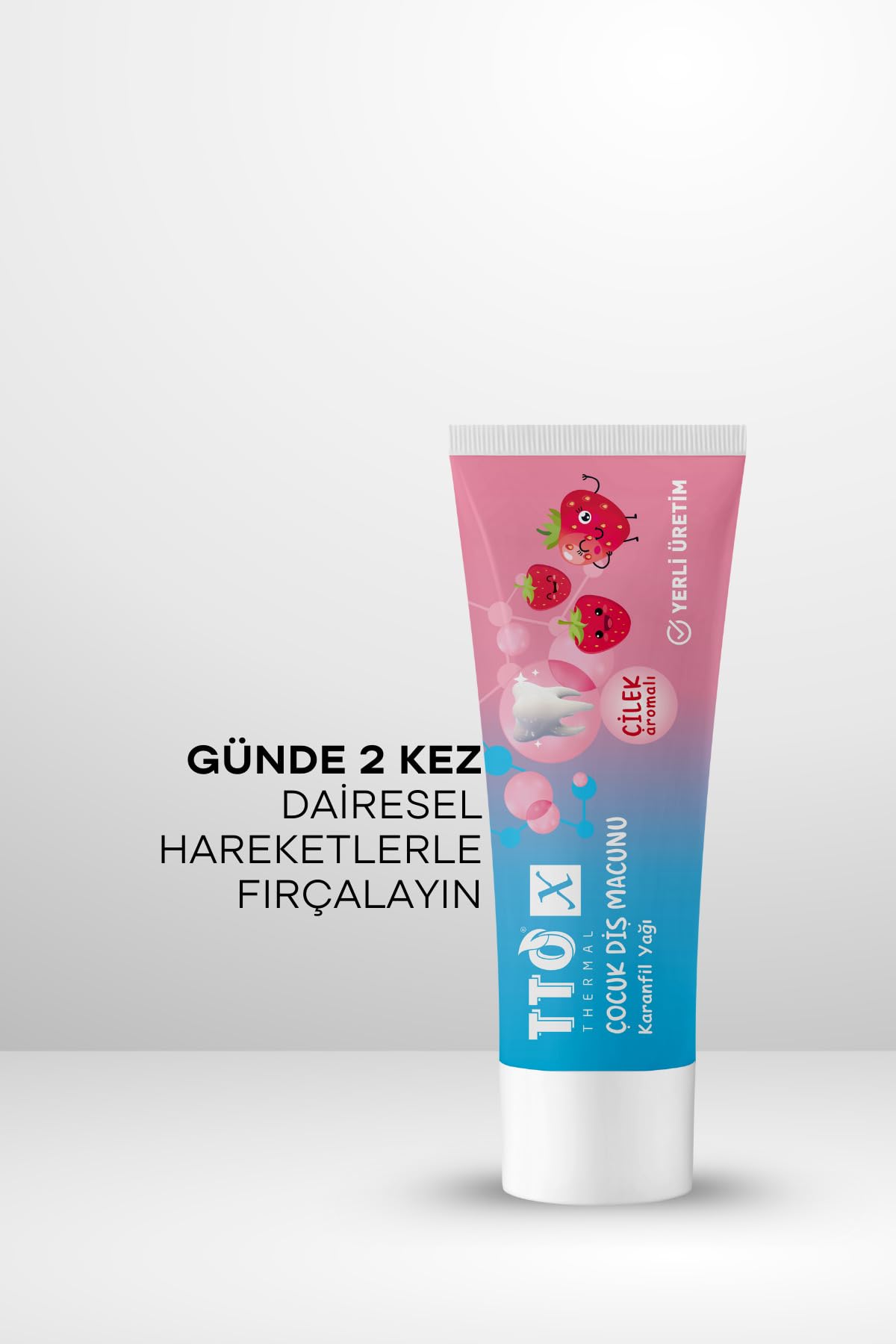 TTO X Çocuk Diş Macunu Çilek Aromalı Karanfil Yağ