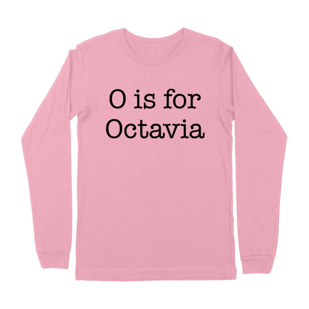O is for Octavia Kids Long Sleeve T-Shirt Youth Medium Light Pink