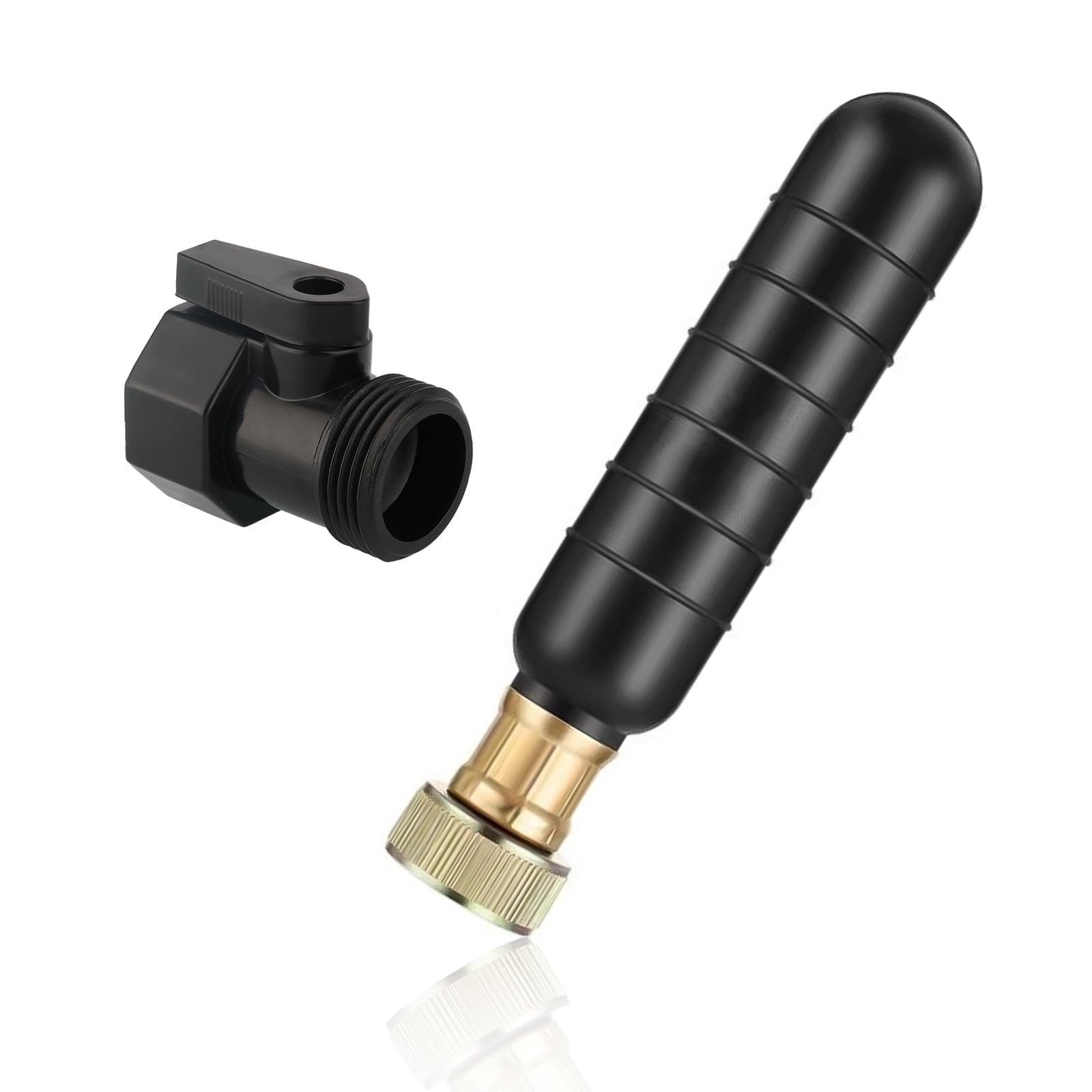 HASLED Sbloccatore per Tubi a Pressione, Ventosa in Gomma Nera con Valvola 3/4" - Compatibile 38-75mm per Lavandini, Docce e Scarichi